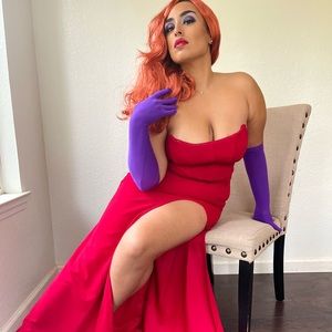 WINDSOR Long Red Formal Dress size L